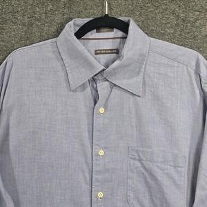 Peter Millar Shirt Mens Extra Large Long Sleeve Button Up Purple‎